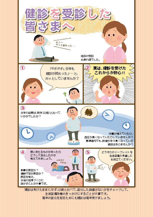 健診を受診した皆さまへ シリーズ